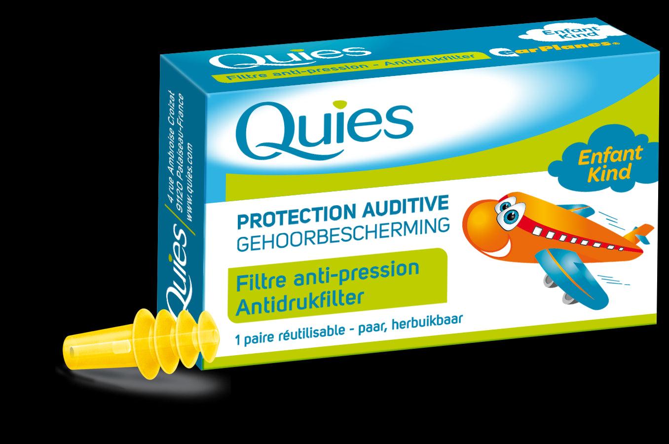 Quies - Protection auditive filtre anti-pression ENFANTS ET