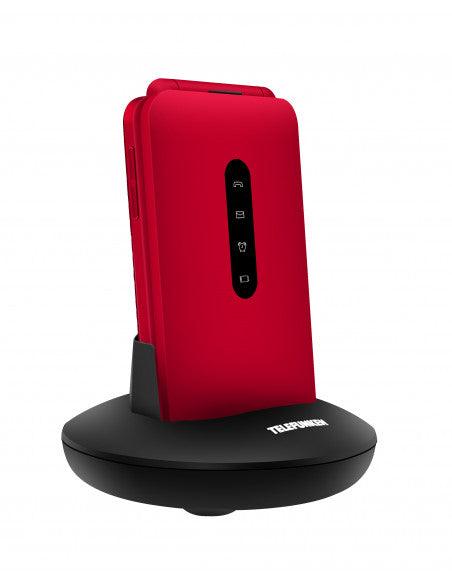 Teléfono móvil para personas mayores S740 4G 2.8" KaiOS Rojo- Telefunken - Audioactive