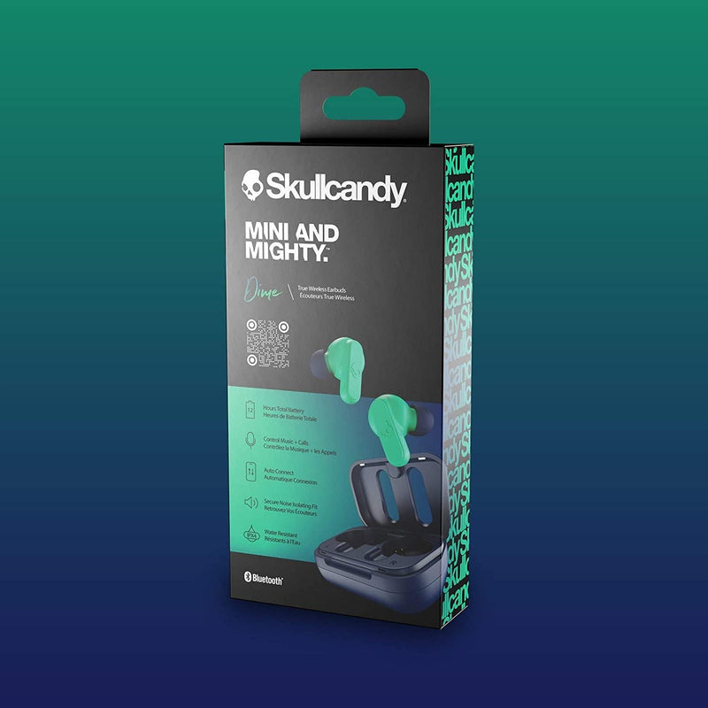 Auriculares inalámbricos Dime True Blue / Green- SKULLCANDY - Audioactive