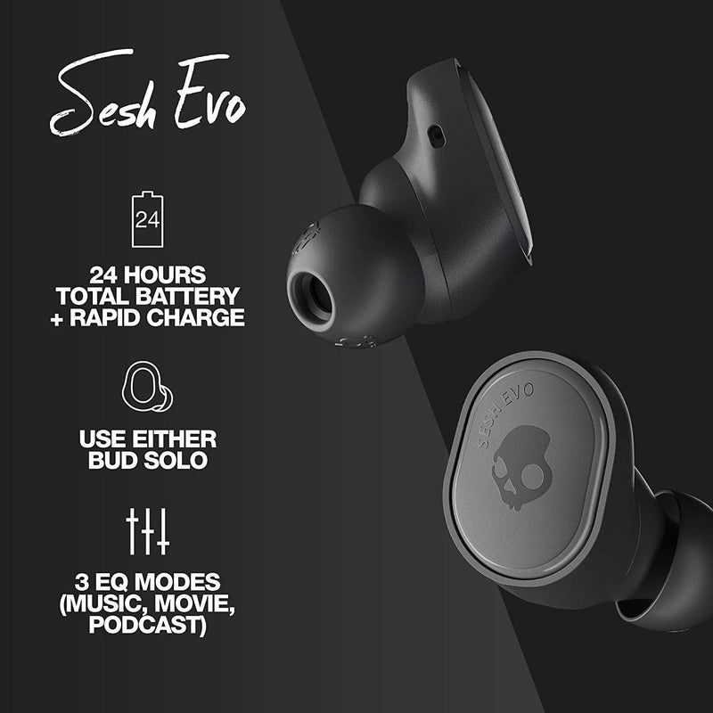 Auriculares inalámbricos Sesh Evo True Black- SKULLCANDY - Audioactive
