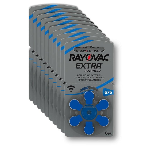 Caja de 60 pilas para audífono - RAYOVAC 675 - Audioactive