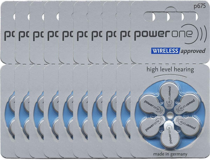 Caja de 60 pilas para audífonos - Powerone 675 - Audioactive