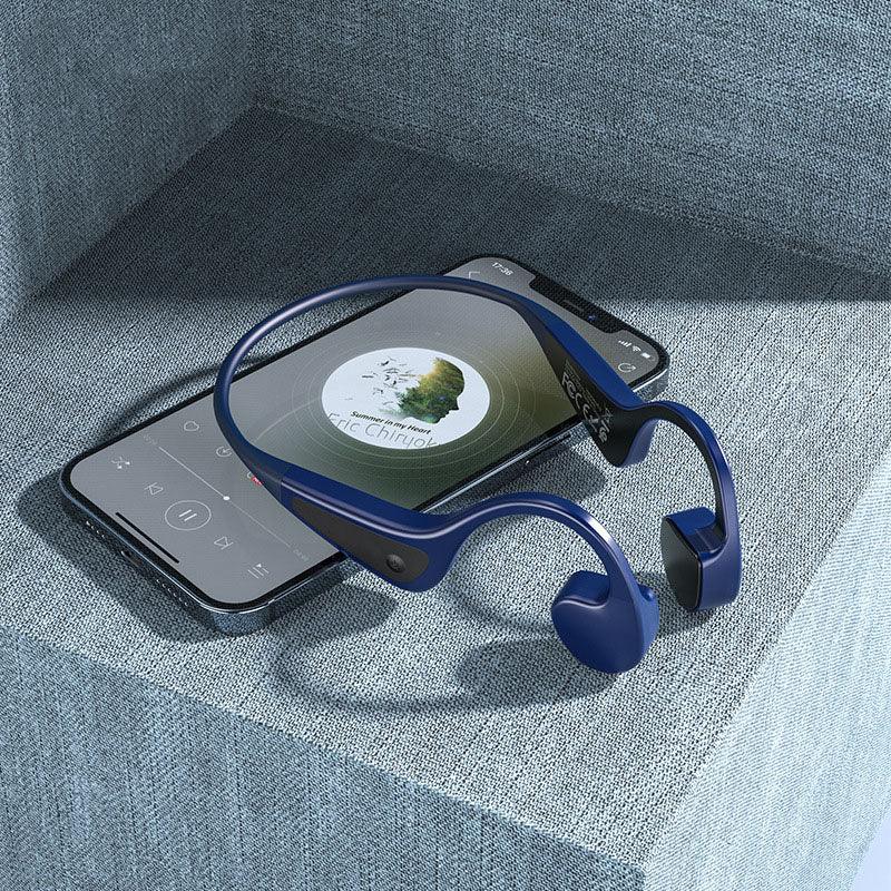 Dropshipping V12 on Ear Handfree Waterproof Headset Wireless Bone Conduction Headphone - Audioactive