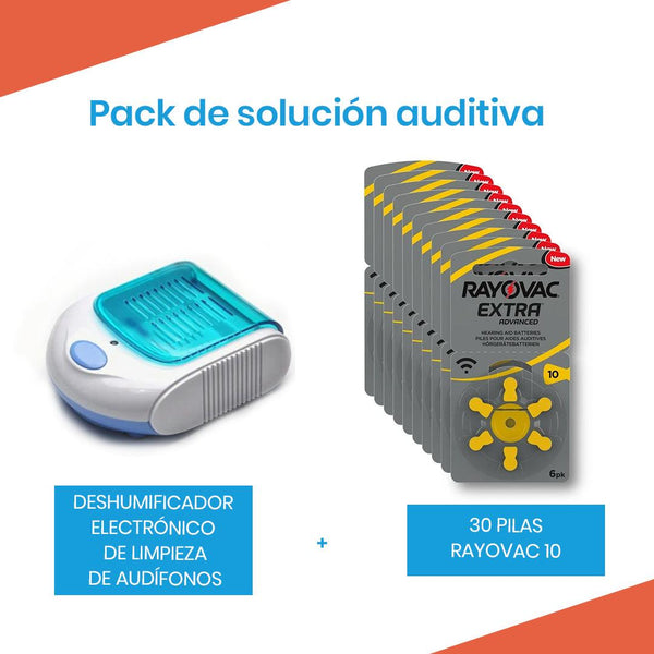 Pack deshumidificador + 30 pilas rayovac 10 - Audioactive