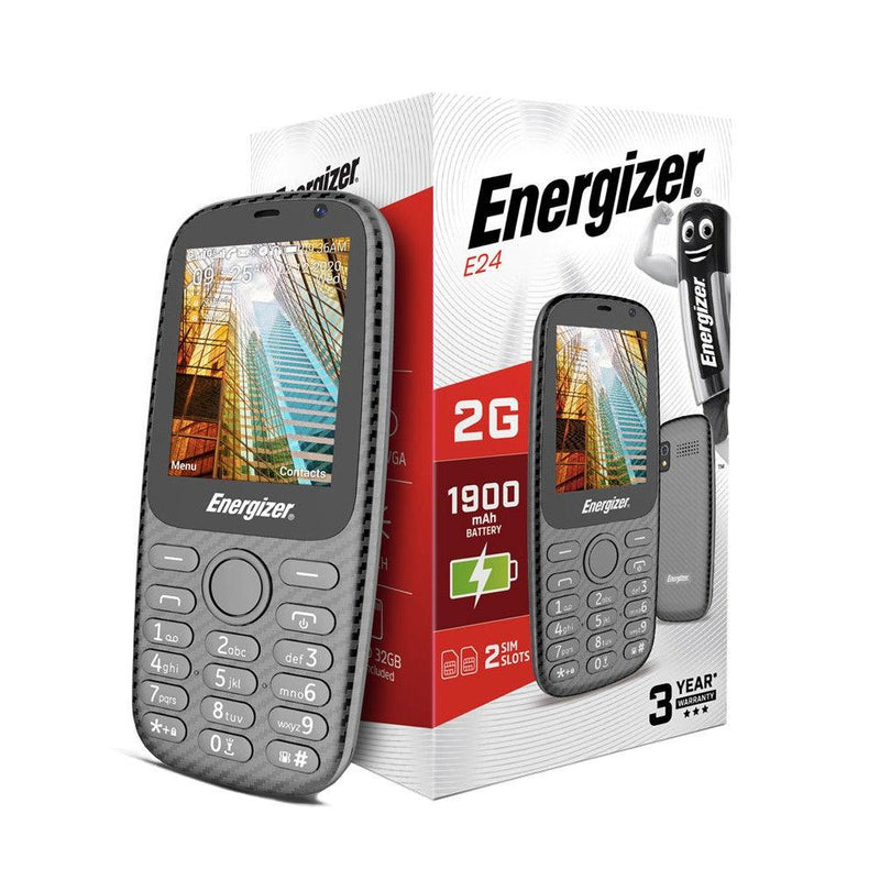 Teléfono móvil E24 2G 2.4" Grey EU - Energizer - Audioactive