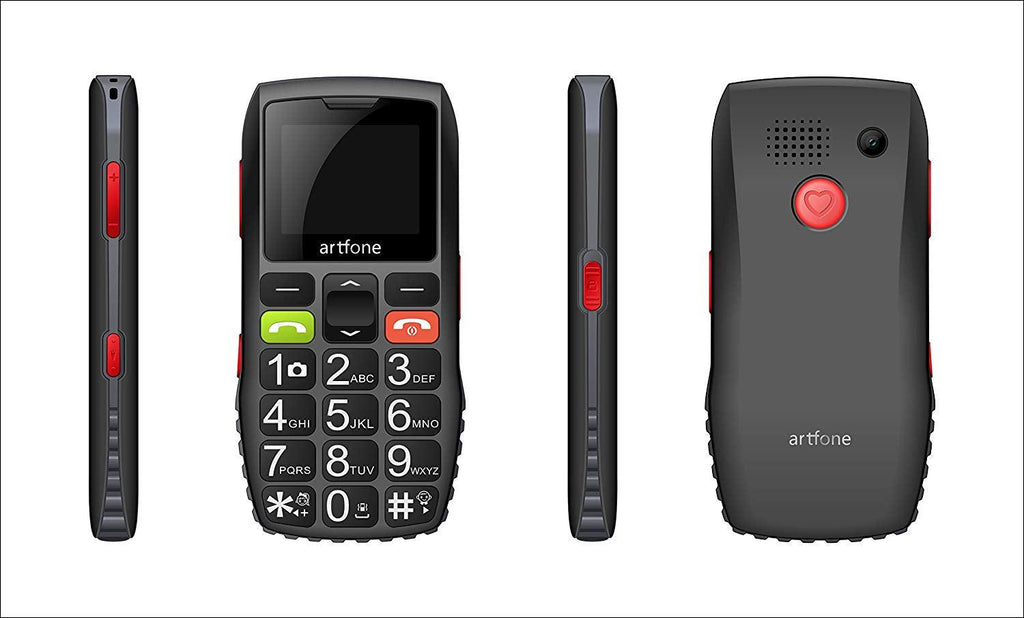 Artfone-teléfono móvil C1 + Bar para personas mayores, smartphone con base  de carga gratuita, teclado grande de goma, Sim Dual, una tecla, SOS, FM,  1400mAh - AliExpress