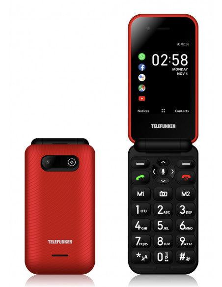 Telefunken S560 Teléfono para Personas Mayores Rojo