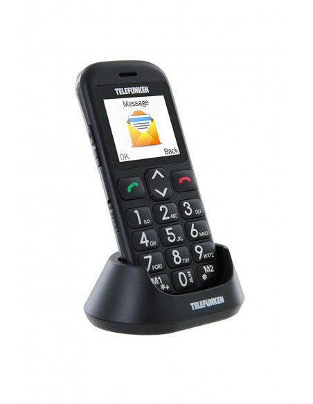 Teléfono móvil para personas mayores TM110 Big Button Cosi Black - Telefunken - Audioactive